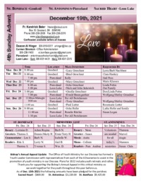 Dec. 19th - 4th Sunday of Advent