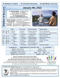 Jan 9th - Baptism of the Lord