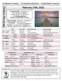 Feb 27th - 8th Sunday Ordinary Time