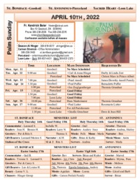 Palm Sunday April 10th 