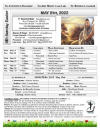 May 8th 4th Sunday of Easter
