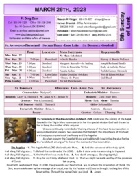 Mar 26 - 5th Sunday of Lent